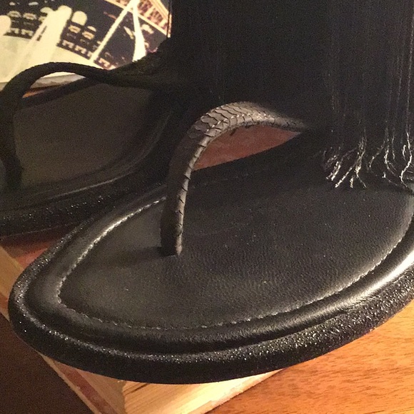 Brian Atwood “Casanova” Chain Fringe Flat Sandals - Picture 6 of 10